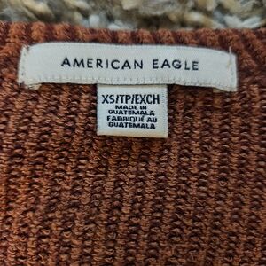 American Eagle Outfitters Rust Sweater Cardigan